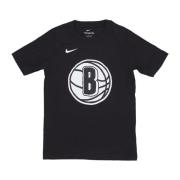 Nike Brooklyn Nets Logo Tee Kortärmad Black, Herr