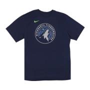 Nike Timberwolves Logo Tee Navy Blue Blue, Herr