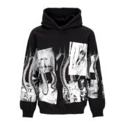 Octopus Kaniner Nätter Hoodie Svart Black, Herr