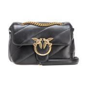 Pinko Svart Mini Love Bag Puff Black, Dam