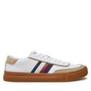 Tommy Hilfiger Tricolour Läder Låg Topp Sneakers Multicolor, Herr