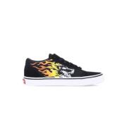 Vans Flam Racing Röd Låg Topp Sneaker Black, Dam