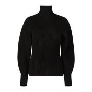 Nina Ricci Svart Cocoon Sleeve Turtleneck Sweater Black, Dam