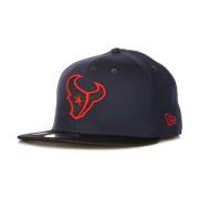 New Era Houston Texans Flat Skärm Keps Svart Blue, Unisex