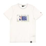 New Era NBA Logo Vit Tee Shirt White, Herr