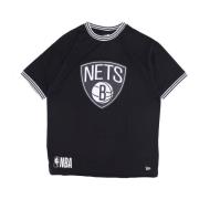 New Era Brooklyn Nets Logo Mesh Tee Black, Herr