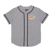 New Era NBA Baseballtröja Lakers Heather Grey Gray, Herr