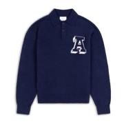 Axel Arigato Team Polo Sweater Blue, Herr