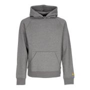 Carhartt Wip Mörkgrå huvtröja med guld accenter Gray, Herr