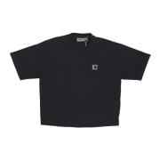 Carhartt Wip Svart Rund Hals Tee Mjuk Passform Black, Dam