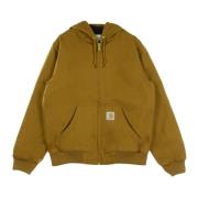 Carhartt Wip Svart Aktiv Jacka med Fleecefoder Brown, Herr