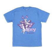 Obey Cherubs Kärlek Azure Dam T-shirt Blue, Dam