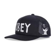 Obey Svart Trucker Flat Visor Keps Black, Herr