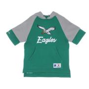 Mitchell & Ness NFL Eagles Short Sleeve Hoodie Grön Green, Herr