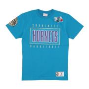 Mitchell & Ness Charlotte Hornets Vintage Logo Tee Blue, Herr