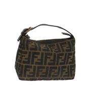 Fendi Vintage Pre-owned Canvas handvskor Brown, Dam