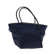 Burberry Vintage Pre-owned Nylon totevskor Blue, Dam