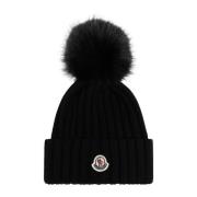 Moncler Ullmössa med tofs Black, Dam