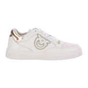 Pinko Läder Love Birds Sneakers Vit Guld White, Dam