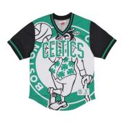 Mitchell & Ness Boston Celtics Mesh V-neck Jacket Green, Herr