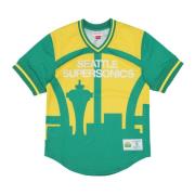 Mitchell & Ness Seattle Supersonics Mesh V-ringad Jacka Green, Herr