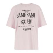 Martine Rose Grafiskt Tryck Bomull T-shirt Rosa Pink, Herr