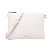 V73 Kräm Ecoleather Clutch med Metallic Logo Beige, Dam