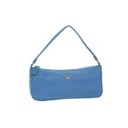 Prada Vintage Pre-owned Nylon prada-vskor Blue, Dam