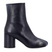 MM6 Maison Margiela Svarta Tabi Ankelboots med Dragkedja Black, Dam