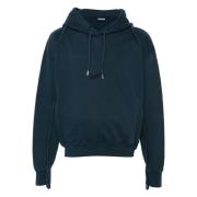 Jacquemus Camargue Hoodie Mörkblå Bomull Jersey Blue, Herr