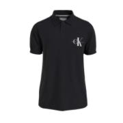 Calvin Klein Monologo Polo Black med Vit Logotyp Black, Herr