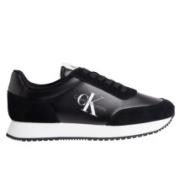 Calvin Klein Retro Runner Low Laceup Sneakers Svart/Vit Black, Dam