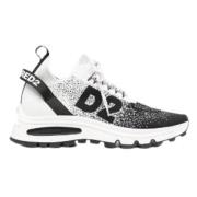 Dsquared2 Grå Nylon Sneakers med Logo Multicolor, Herr