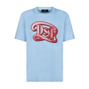 Dsquared2 Ljusblå Logo T-Shirt Blue, Herr