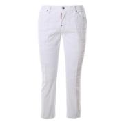 Dsquared2 Vita Jeans Lågt Livsstil White, Dam