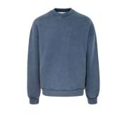 Axel Arigato Blå Crewneck Tröja Patch Detalj Blue, Herr