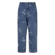 Carhartt Wip Denim Loose Fit Dragkedja Jeans Blue, Herr