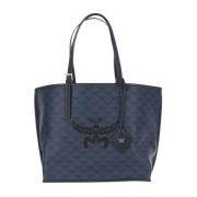 MCM Trendy Tote Bags Blue, Dam