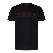 Dsquared2 Svart Kristall Logo T-shirt Black, Herr