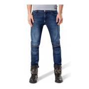 Philipp Plein Artistic Slim Stretch Jeans Blue, Herr