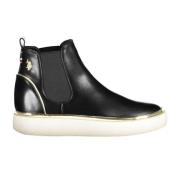 U.s. Polo Assn. Svarta eleganta ankelboots med kontrast Black, Dam