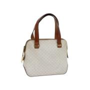 Celine Vintage Pre-owned Canvas handvskor White, Dam