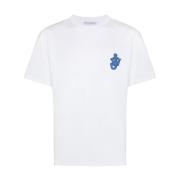 JW Anderson Ankar Patch Logo T-shirt White, Herr