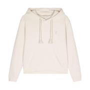 Forte Forte Ivory Vit Bomull Hoodie Tröja Beige, Dam