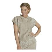 2-Biz Feminin Blus Hanna.Sp24 Sand Beige, Dam