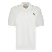 Moncler Randig Krage Klassiskt Logga T-shirts White, Dam