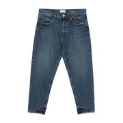 Amish Blå Denim Jeans Blue, Herr