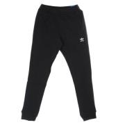 Adidas Svarta Fleece Track Byxor med Logo Black, Herr