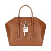 Givenchy Mini Antigona Lock väska Brown, Dam