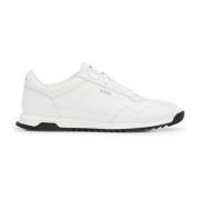 Hugo Boss Läder Zayn Sneakers - Vit White, Herr